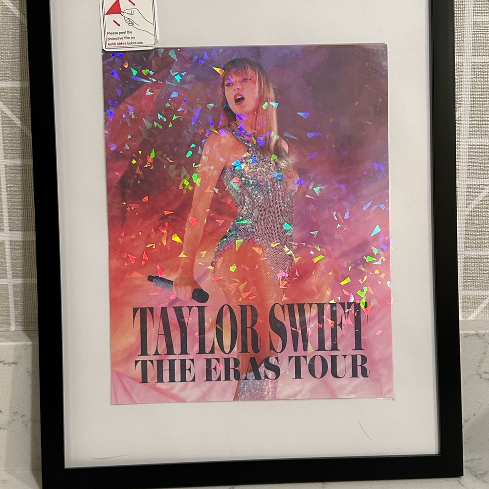 Taylor Swift The Eras Tour Movie Poster Custom Prism Holographic Picture w Frame - Picture 8 of 8